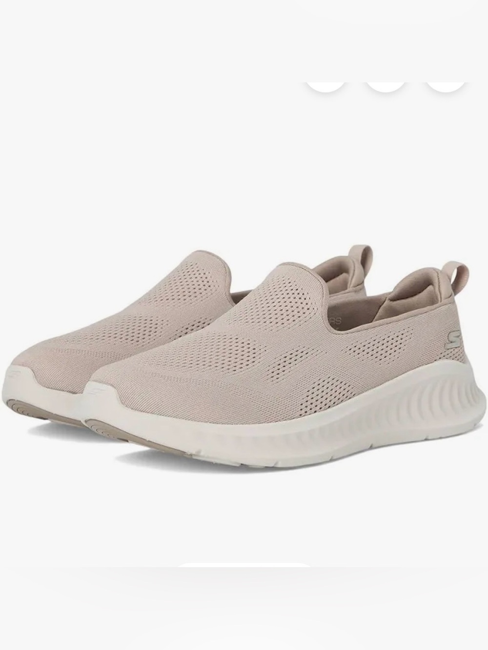Skechers Women’s Slip-On Knit Sneakers in Light Taupe size 7